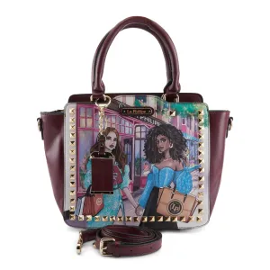 La Philipe Lp1003 5 Shopping In The City Handbag Satchel Pu Leather