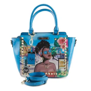 La Philipe Lp1003 8 Women's Pu Leather Handbag Satchel Blue