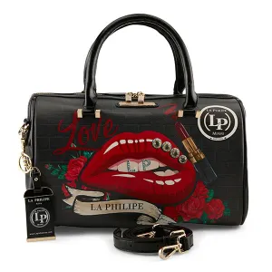 La Philipe Lp1020 16 Red Lips Handbag Women’s Pu Leather