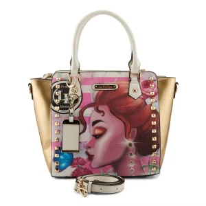 La Philipe Lp1022 14 Pink Beauty Handbag Satchel Pu Leather