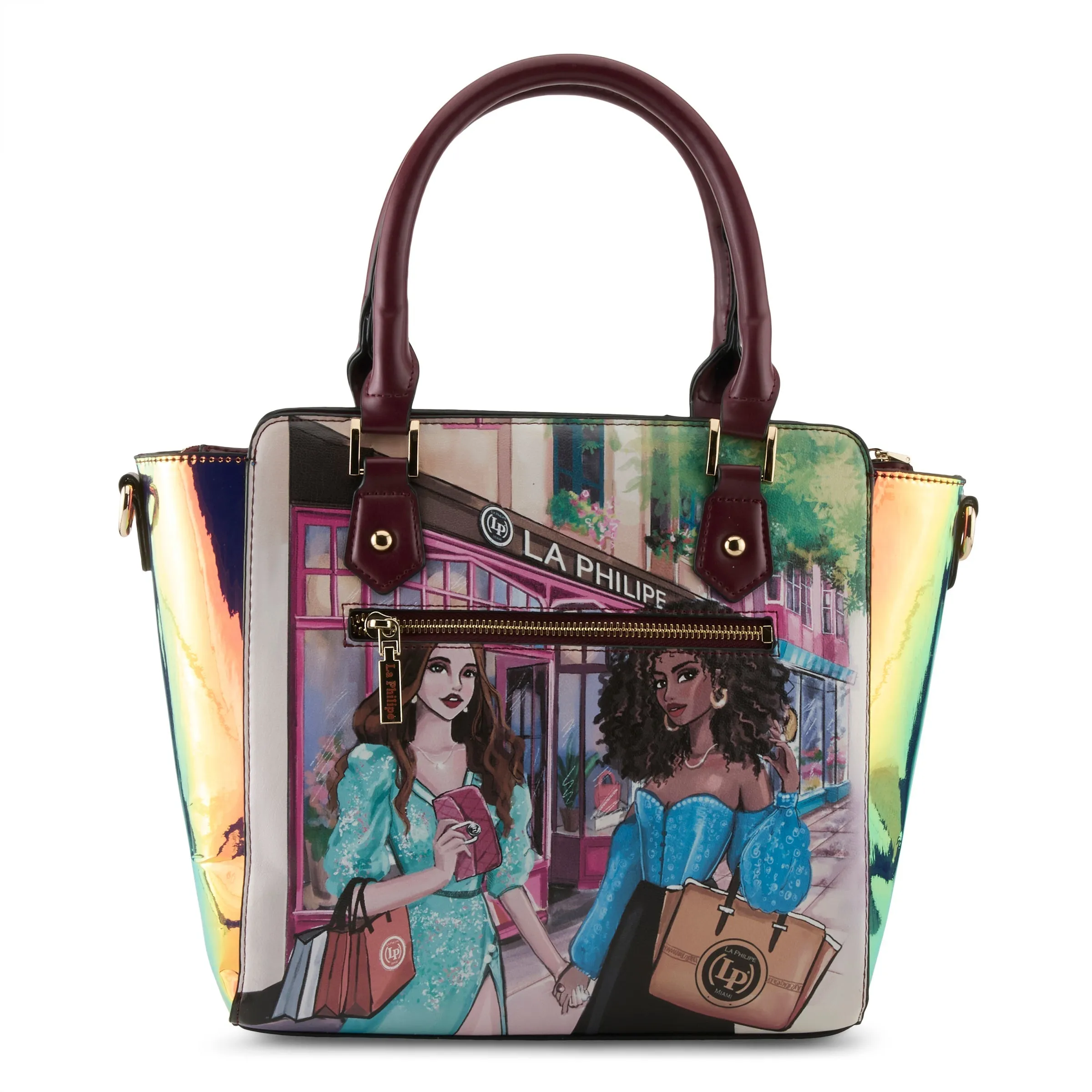 La Philipe Lp1022 5 Handbag Satchel 100% Pu Leather