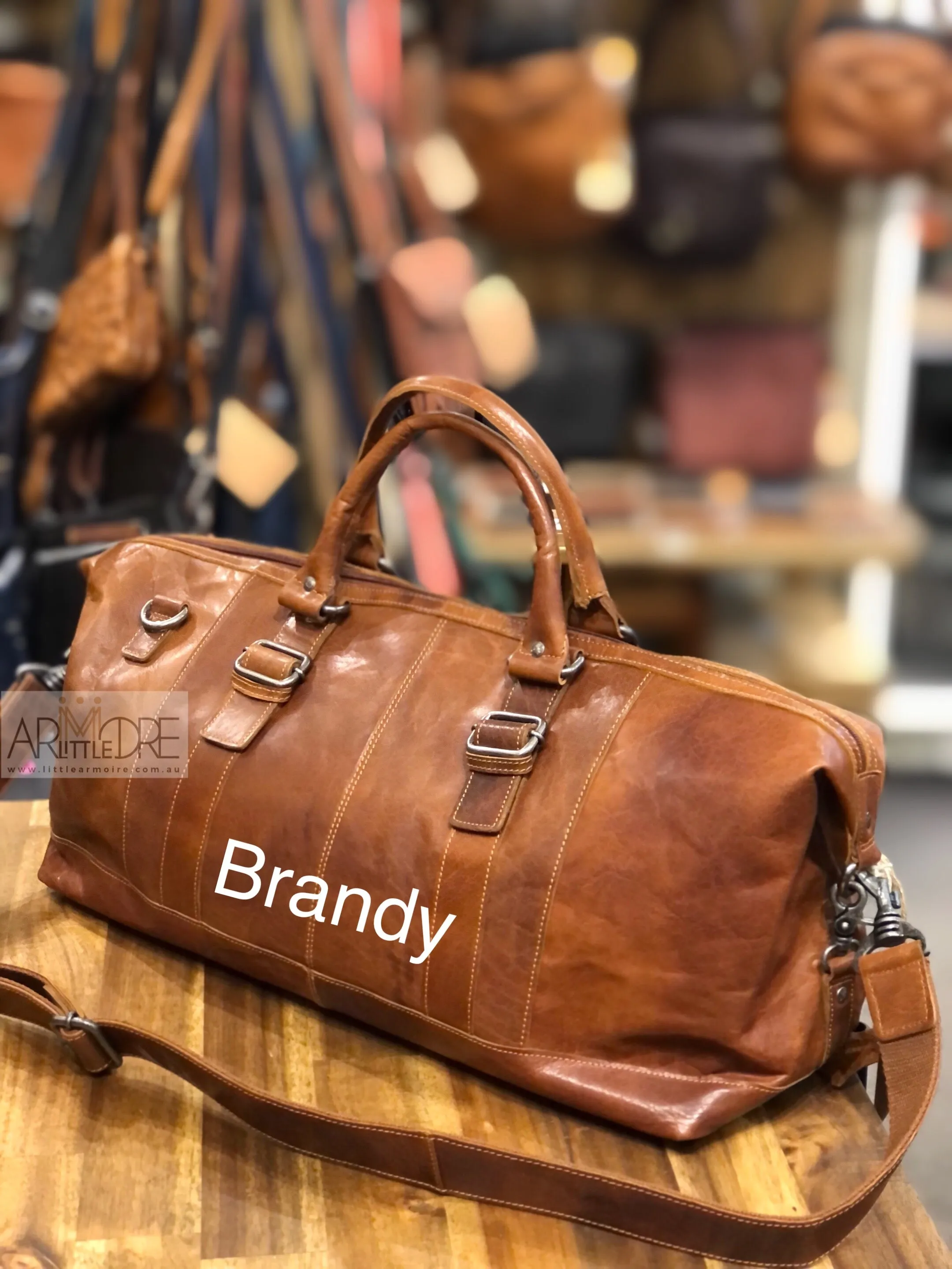LA4006 Leather Overnight Bag