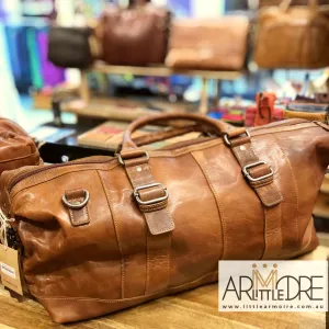 LA4006 Leather Overnight Bag