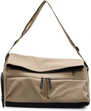 Ladies' fitness bags， travel luggage bag, quilted leisure day bags, weekend overnight bag, organizer's travel luggage 31L handbag, laptop to carry with you (khaki)