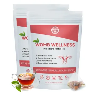 Laicuherb Womb Detox Herbal Tea for Women Healthy Pregnancy, Pack of 2, Natural Fertility Tea for Get Pregnant Fast & Hormone Balance, 20 Pyramid Tea Bags, Vegan, Caffeine Free