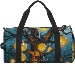 Lanterns Hang from The Trees Gym Bag for Men Women, Waterproof Gym Tote Bags, Large Duffel Bag for Travel Workout