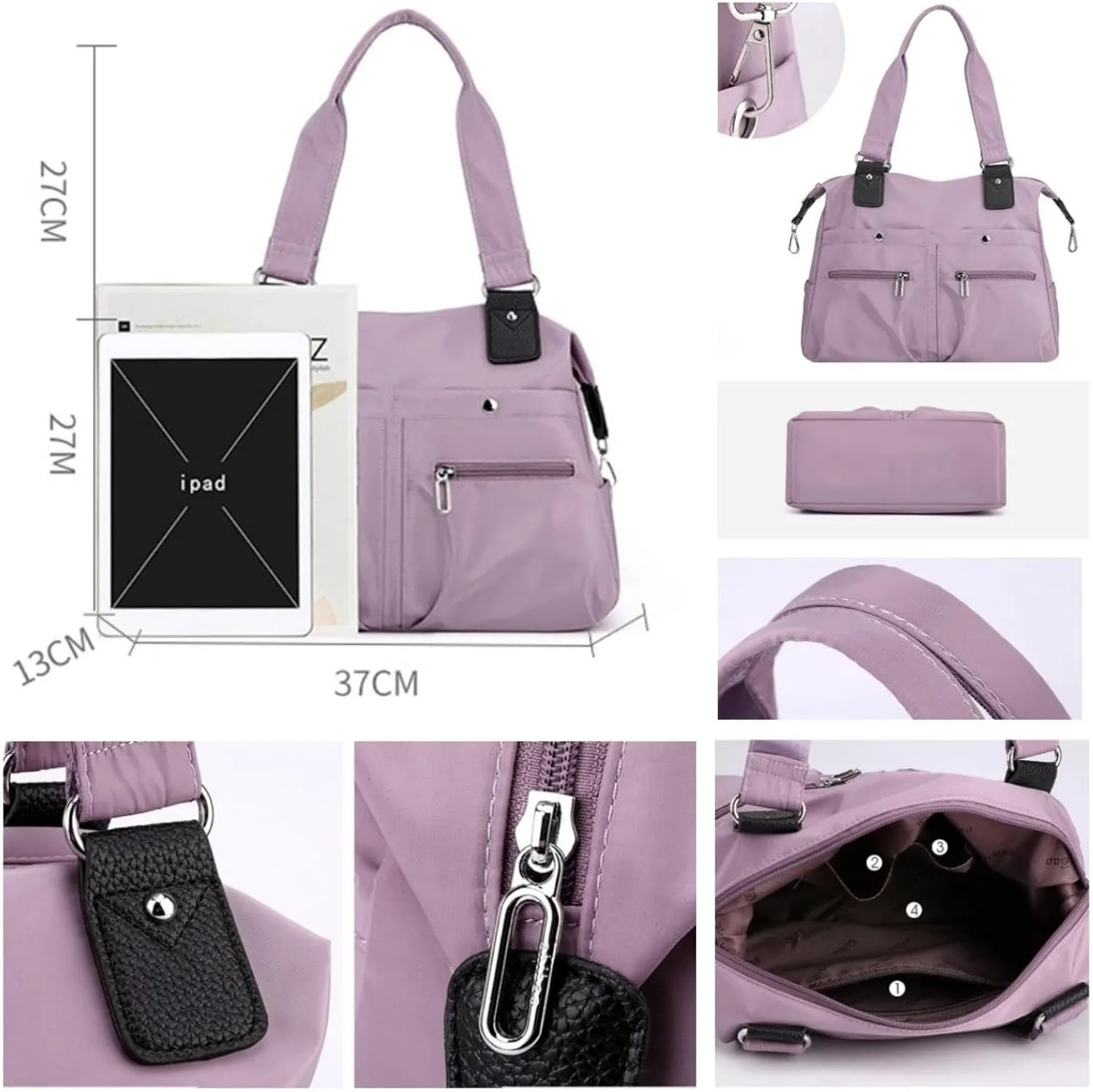 Large Capacity Shoulder Bag Multi Pocket Nylon Shoulder Bag Travel Backpack Multifunctional Bag Messenger Bag