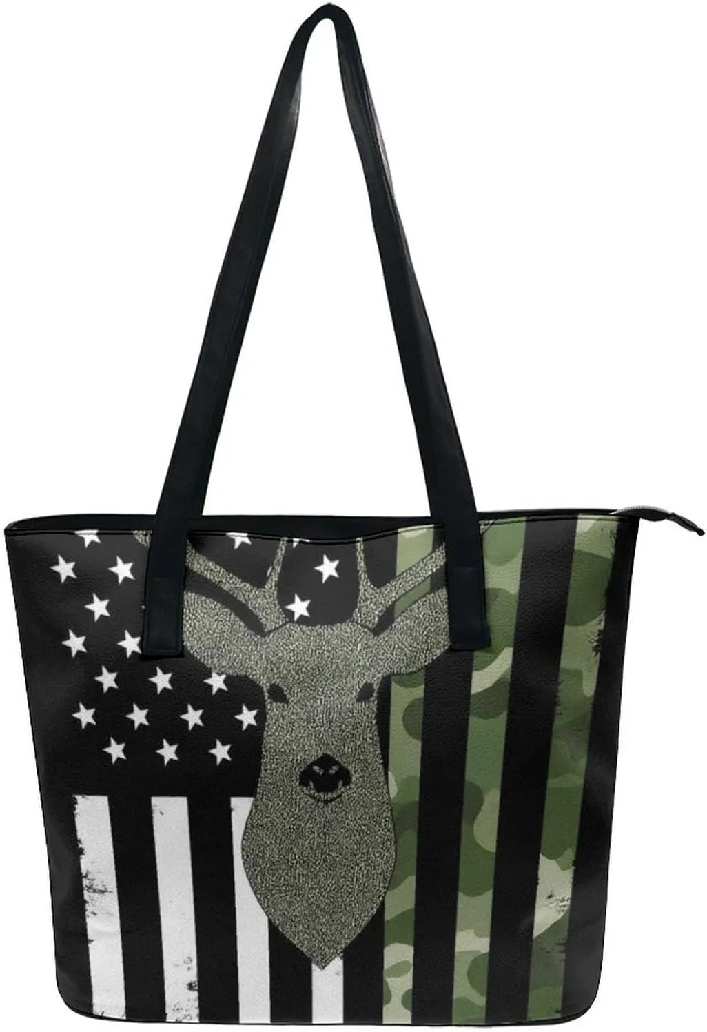 Large Capacity Tote Bag for Women, Women's Funny Lightweight Zipper Handbag for Shopping, Travel, Work