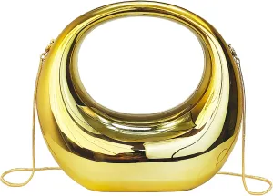 Large Crescent Moon Acrylic Evening Clutch Purse Top-handle Unique Hobo Bag Elegant Handbag for Wedding Party