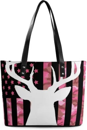 Large Leather Tote Bag Travel Work Daily Essentials Handbag For Women Men