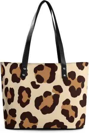 Large Leather Tote Bag Travel Work Daily Essentials Handbag For Women Men