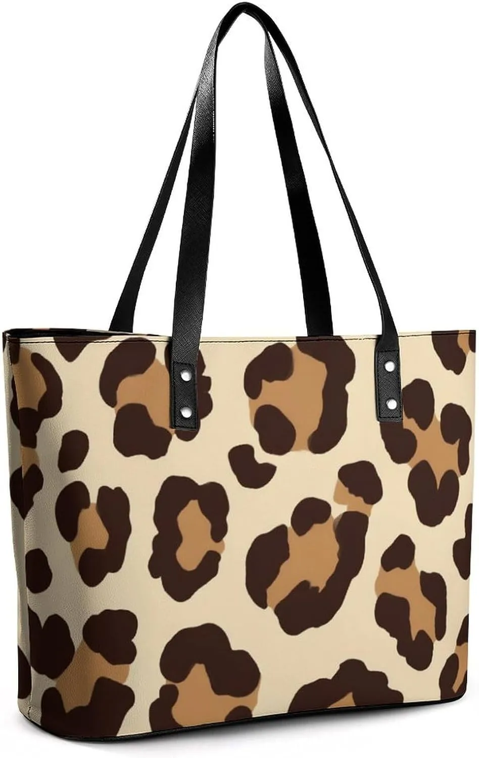 Large Leather Tote Bag Travel Work Daily Essentials Handbag For Women Men