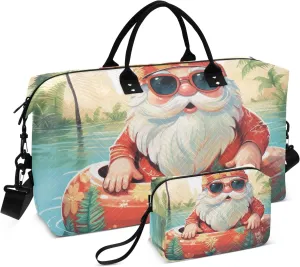 Large Travel Duffel Bag Sports Tote Gym Bag Overnight Weekender Bags Gnome Dwarf Swim Carry On Luggage with Toiletry Bags