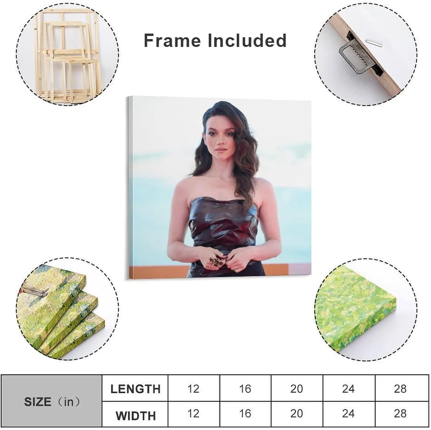 Lauren LaVera Poster (6) Canvas Poster Wall Art Picture Prints Hanging Photo Gift Idea Decor Home Posters Artworks 12x12inch(30x30cm)