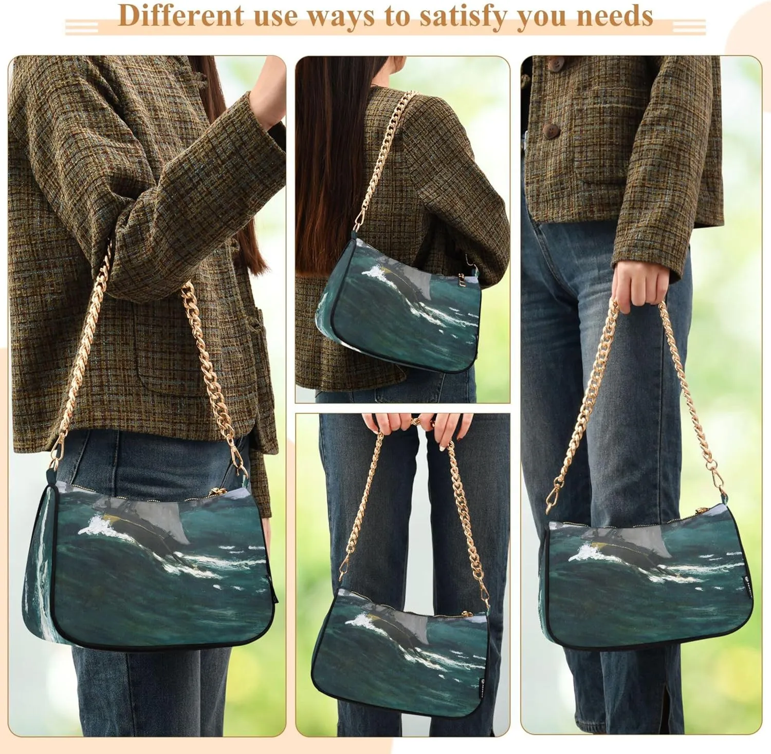 Lavender Field Stars Moon Night Womens Purse Hobo Dressy Purse Women's Designer Inspire Handbags Shoulder Purses