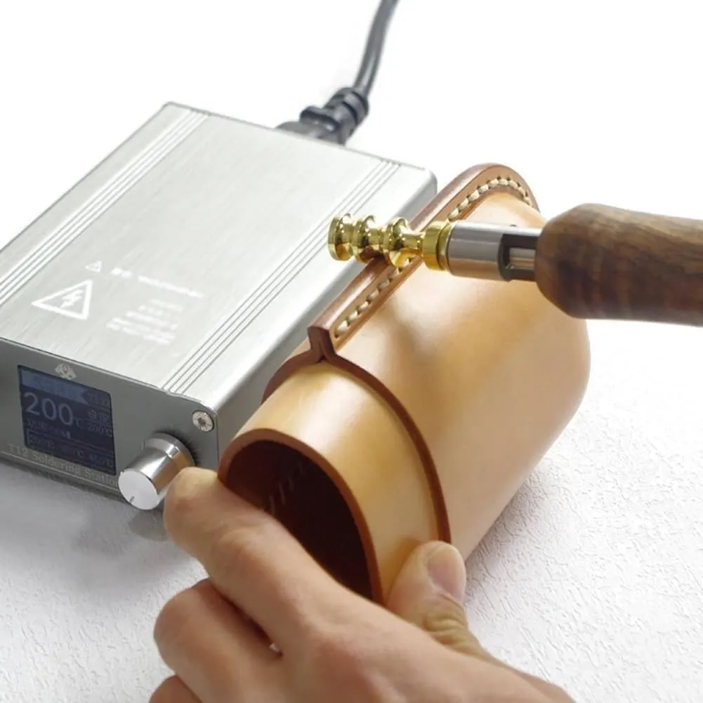 Leather crease machine, Handheld leather trimming machine,leather edge polishing machine,leather embossing machine with prompt(Singlemachine)