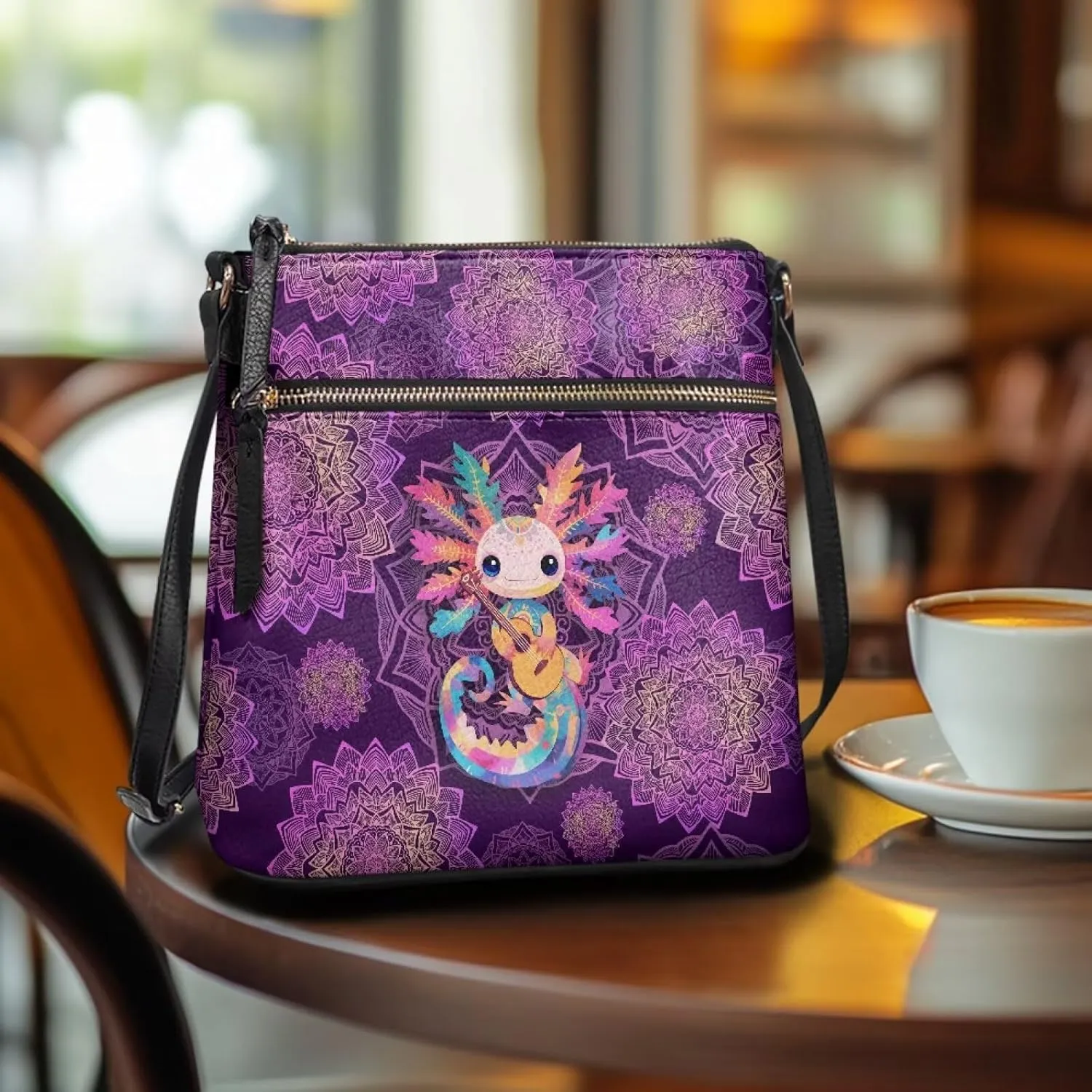 Leather Crossbody Bags for Women Large Sling Hobo Bag Trendy Messenger Bag with Zipper Closure for Dating Shopping