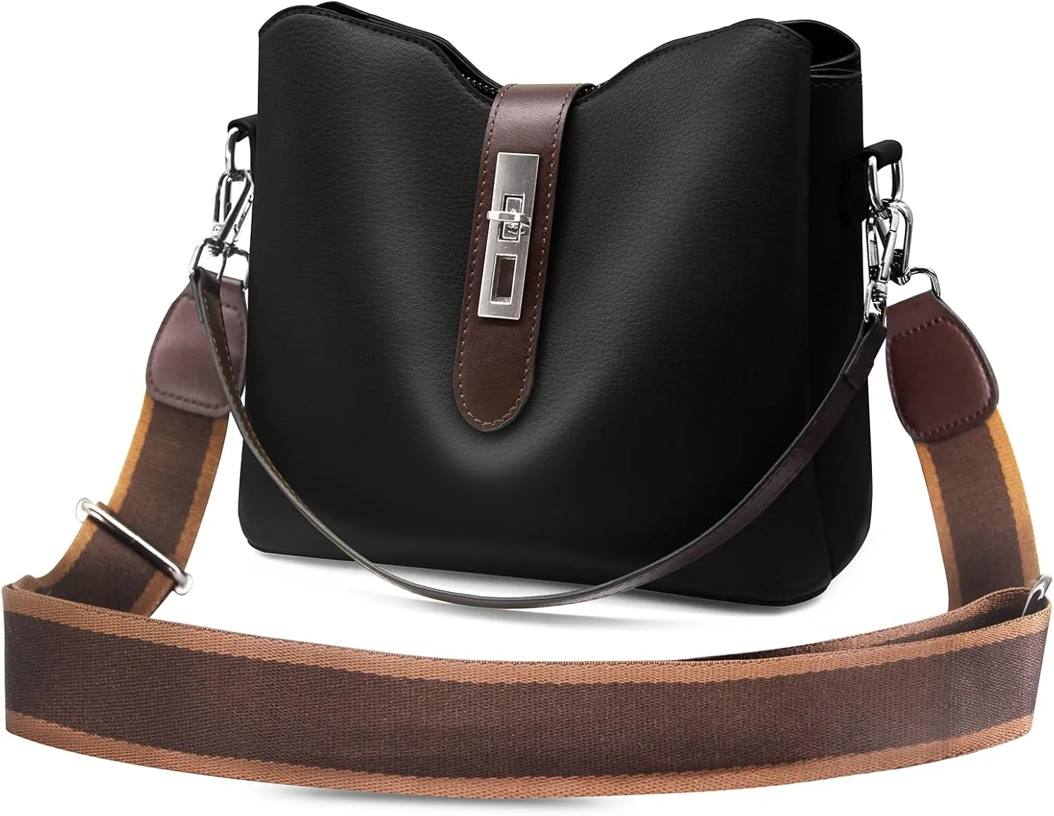 Leather crossbody bags for women: small purses with multi large pocket - shoulder bags for daily life travel shopping