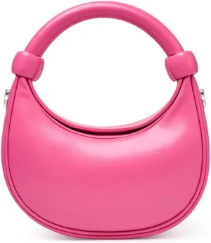 Leather Handbag Delicate Rose Small Bag Women's Cross Body Crescent-Bag Women's Bag(E)