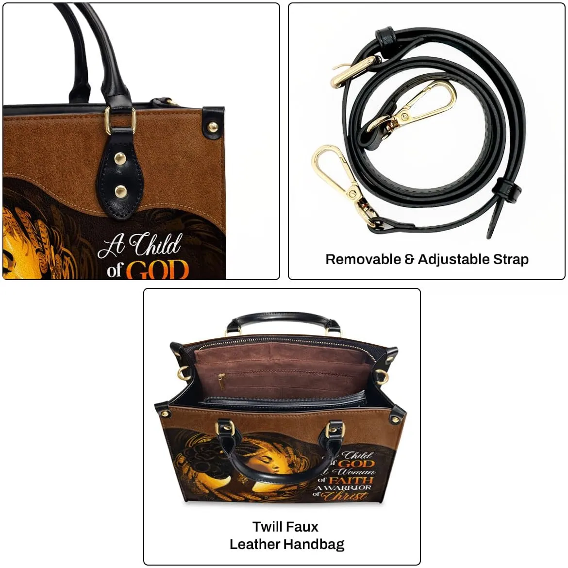 Leather Handbag, Tote Bag For Women - Mothers Day Gifts - Birthday Gifts For Grandma, Mom, Besties - Purse For Women