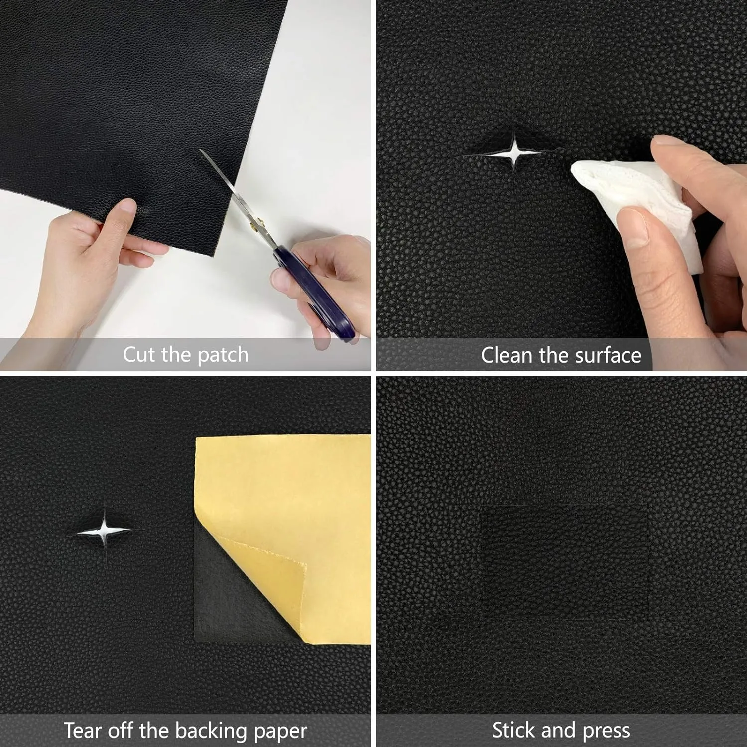 Leather Repair Patch Kit 25 x 50 Inches, Self-Adhesive Leather Tape Upholstery Vinyl Sticker for Couches, Sofa, Furniture, Car Seats, Bags, Jackets (Crazy Horse)