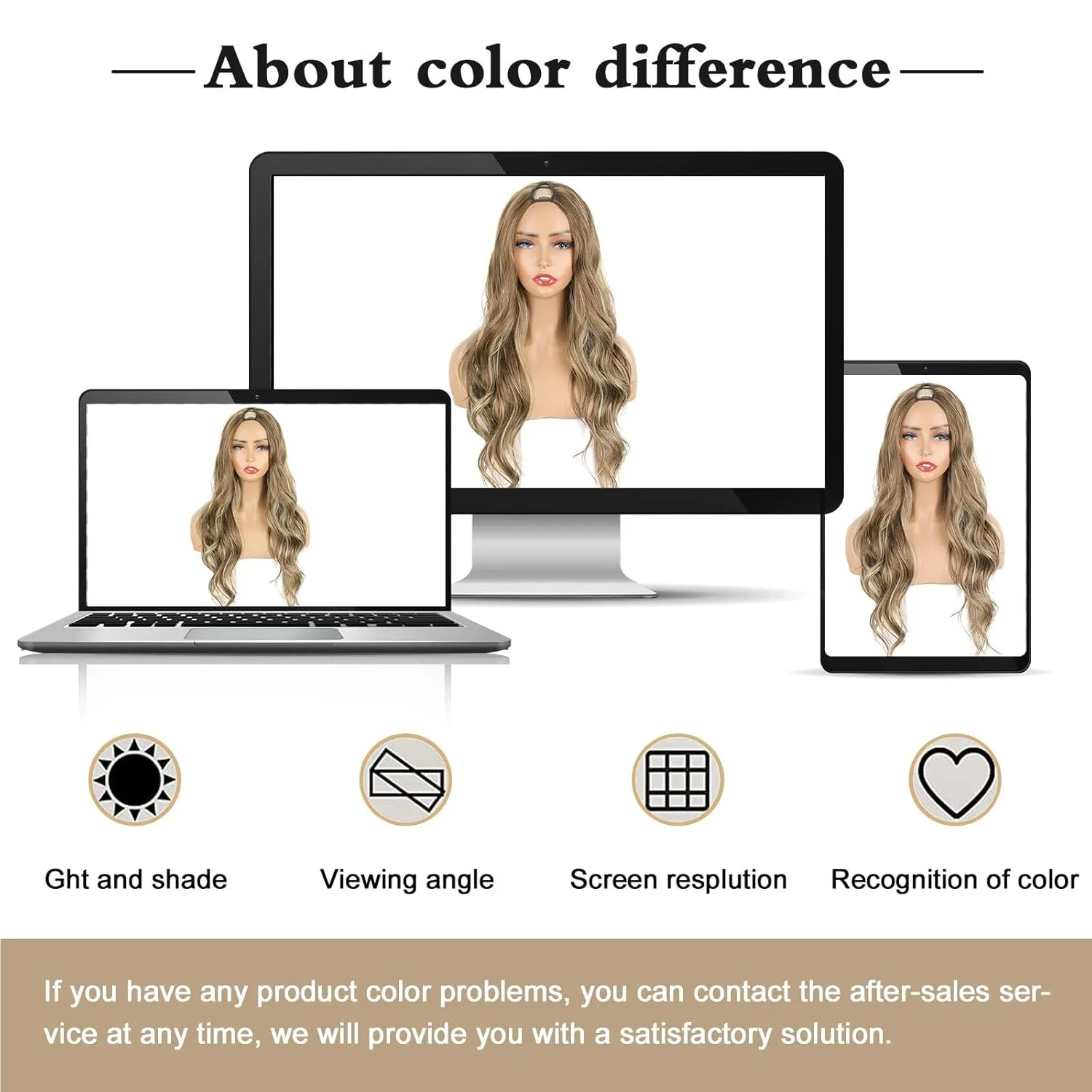 LEOSA Long V Part Wig Body Wave Upgrade V/U Part Synthetic Wigs for Black Women Omber Blonde Long Full Head Clip In Hair Wig Glueless Wigs Synthetic Wigs For Daily Use (Omber Blonde, 24Inch)
