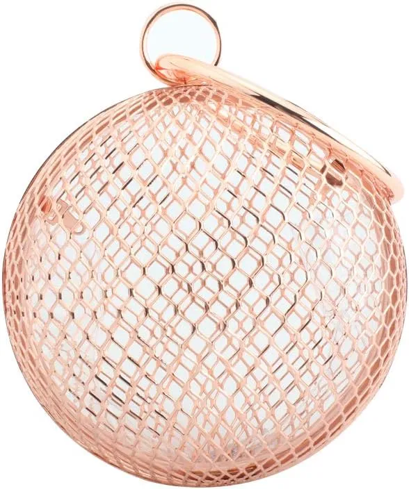 LETODE Women's Elegant Chain Cross-body Bag Metal Hollow Cage Clutch
