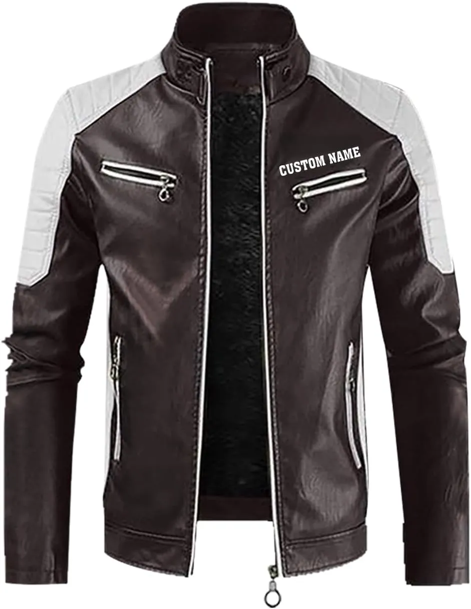 Let's Rock, Fast and Hard, Born to be Free, Music Skull Rocker, Motorcycle Custom Men PU Leather Vest Jacket