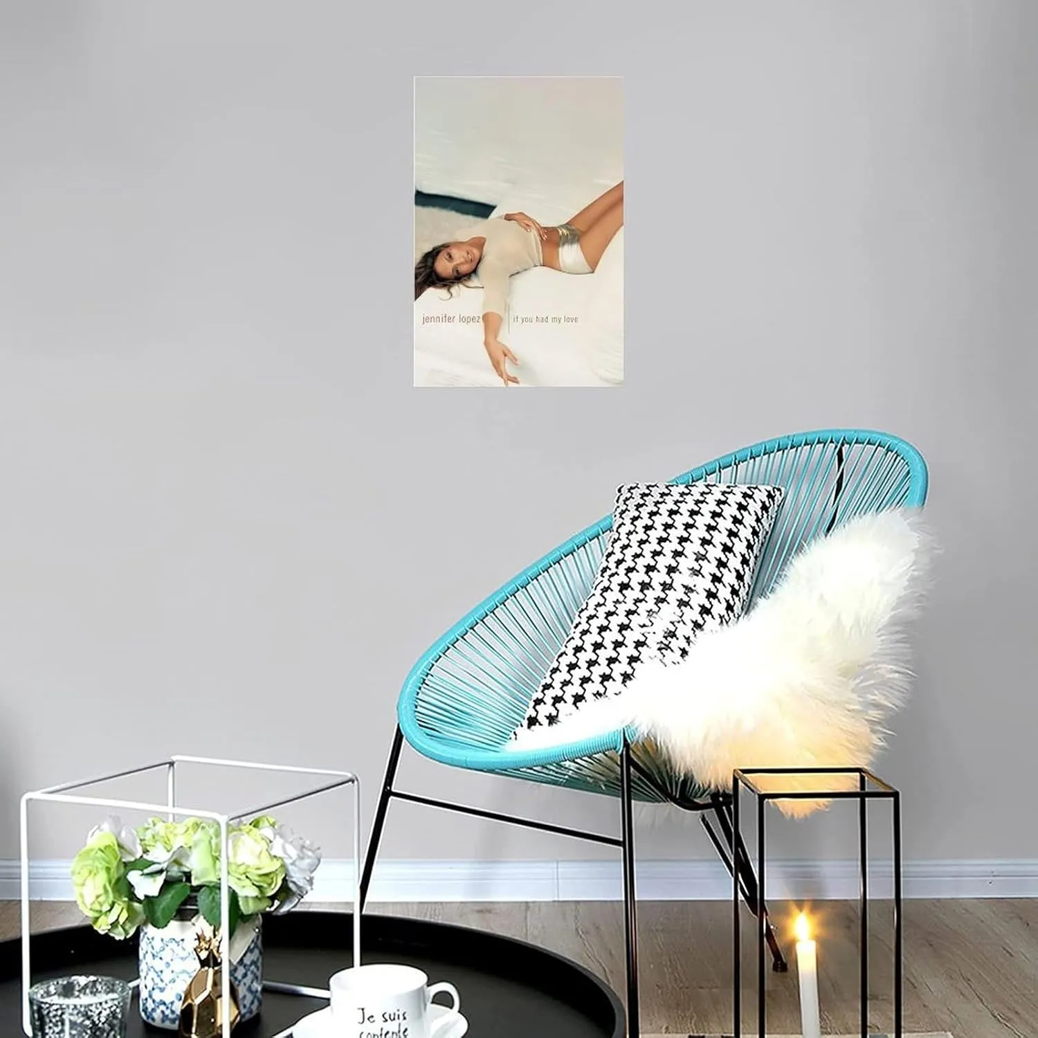 LIFCOZY Jennifer Lopez By If You Had My Love Canvas Poster Wall Art Decor Print Picture Paintings for Living Room Bedroom Decoration Unframe-style 20x30inch(50x75cm)