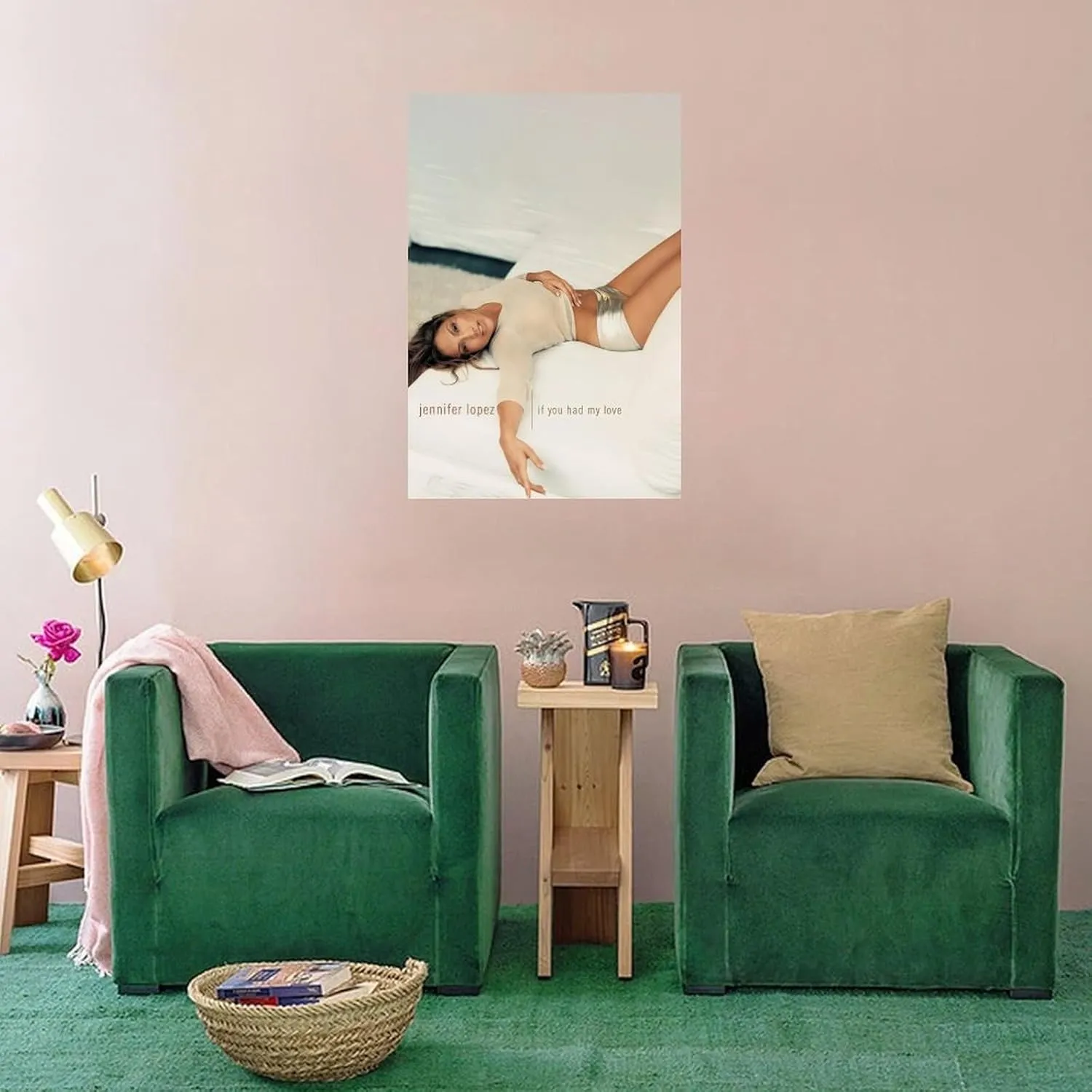 LIFCOZY Jennifer Lopez By If You Had My Love Canvas Poster Wall Art Decor Print Picture Paintings for Living Room Bedroom Decoration Unframe-style 20x30inch(50x75cm)