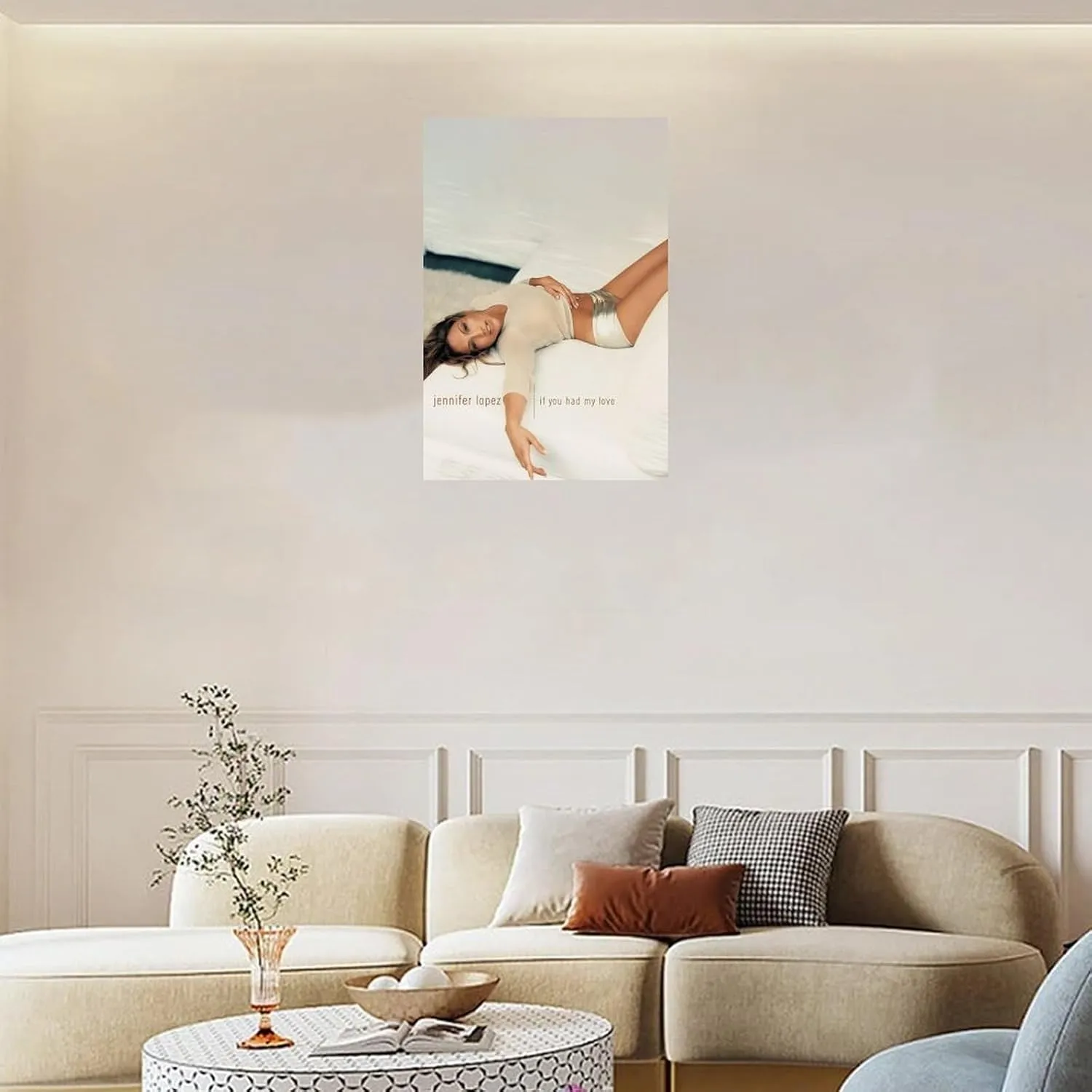LIFCOZY Jennifer Lopez By If You Had My Love Canvas Poster Wall Art Decor Print Picture Paintings for Living Room Bedroom Decoration Unframe-style 20x30inch(50x75cm)