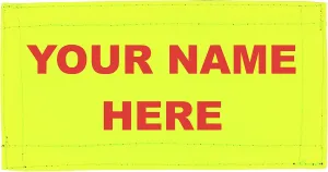 Lightning X Custom Embroidered Rip-Away Patch for LXP Fire Fighter Turnout Gear Bags w/Embroidered Name - FLUORESCENT YELLOW