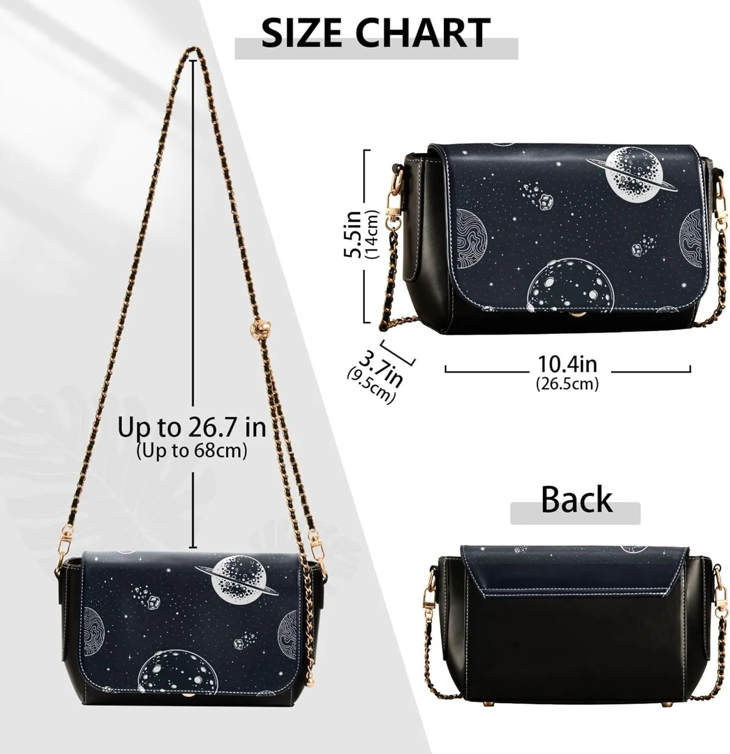 Llama Alpaca Cactus Cute Shoulder Leather Bags Black Women Crossbody Bag Purses Phone Handbags with Chain Strap