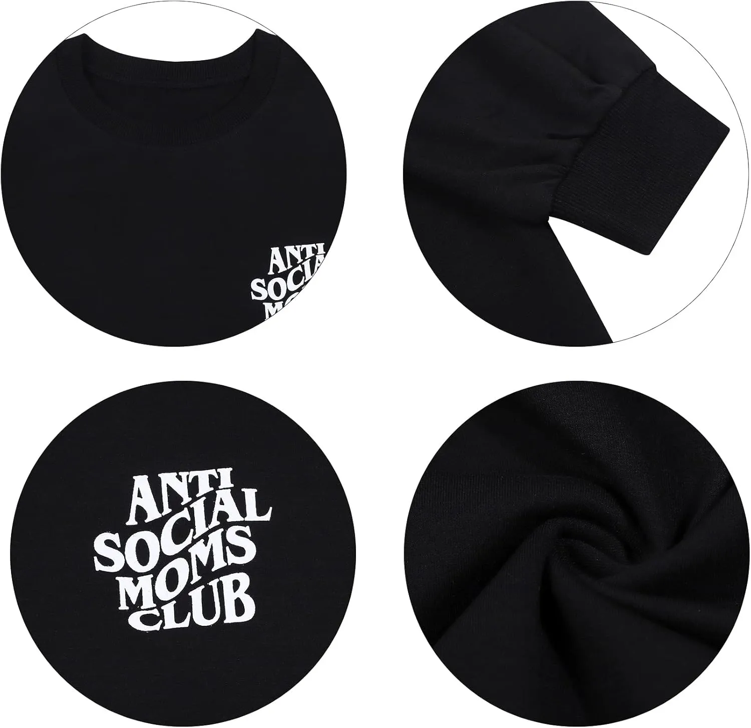 LOTUCY Crewneck Mama Sweatshirt Women Round Neck Casual Oversized Pullover Hoodies Long Sleeve Blouse Tops