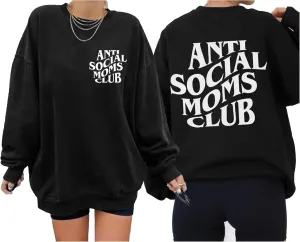 LOTUCY Crewneck Mama Sweatshirt Women Round Neck Casual Oversized Pullover Hoodies Long Sleeve Blouse Tops