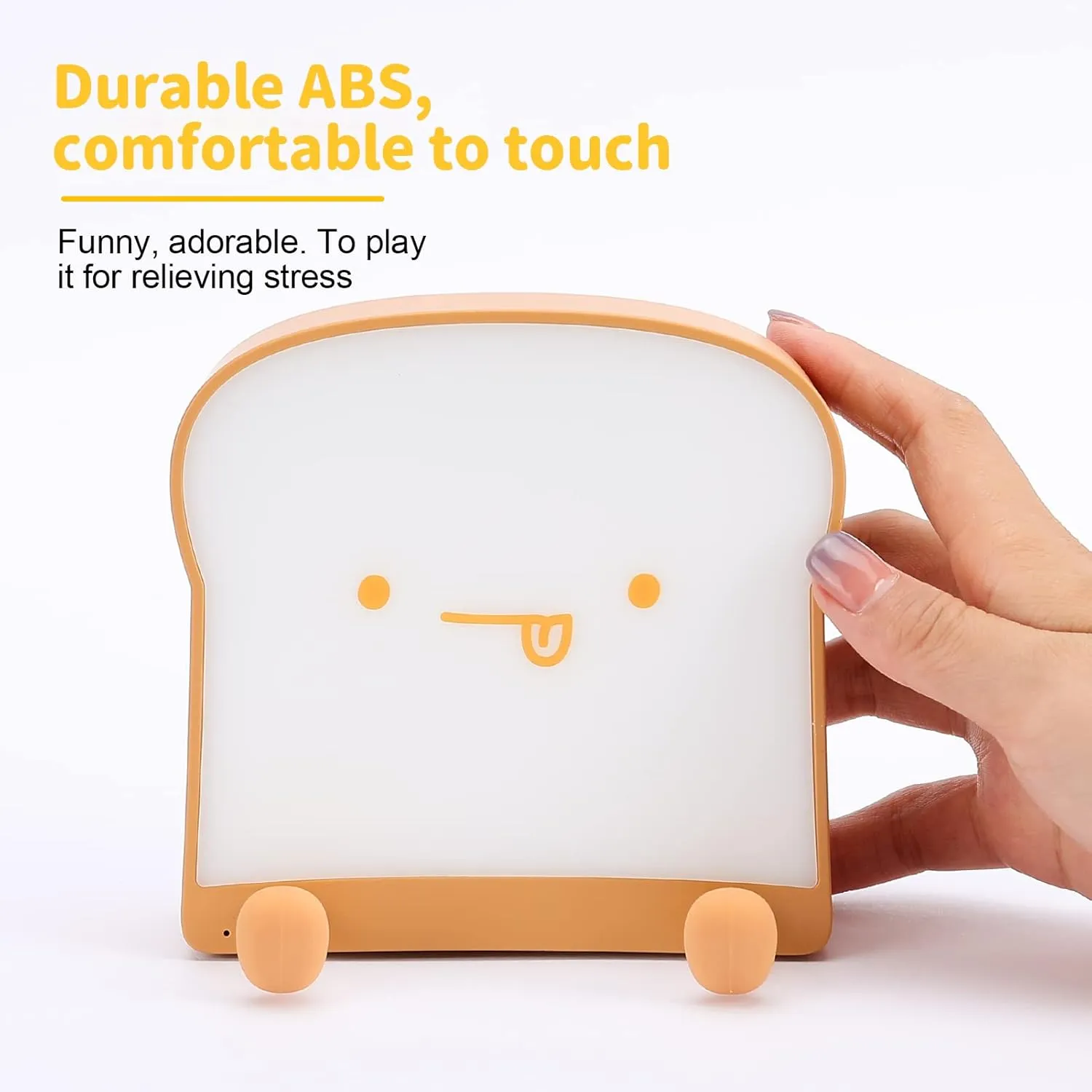 LOVERUIS Night Light Lamp - Bread Toast Lamp Cute Light Birthday Gifts with Timer USB Rechargeable Birthday Gift for Baby Boys Toddlers Kids Bedroom(Eating)