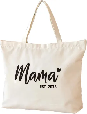 Lutto Canvas Bag with Zip Pocke - Wedding Engagement Bachelorette Birthday Mothers Day Gifts for Women