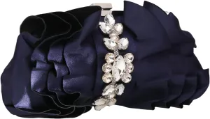 Luxury Evening Bag With Rhinestones Delicate Chain Flower Handbag Shoulder Purse For Elegant Soirees And Celebrations
