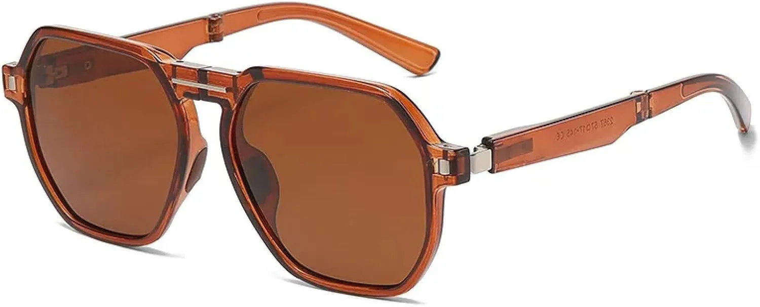 Luxury Fold Sunglasses Women for Men Male Trendy Sun Glasses Fashion Vintage Punk Ladies Shades