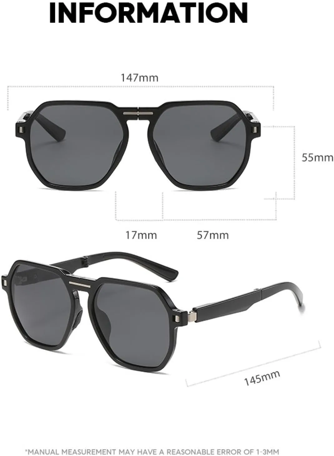Luxury Fold Sunglasses Women for Men Male Trendy Sun Glasses Fashion Vintage Punk Ladies Shades