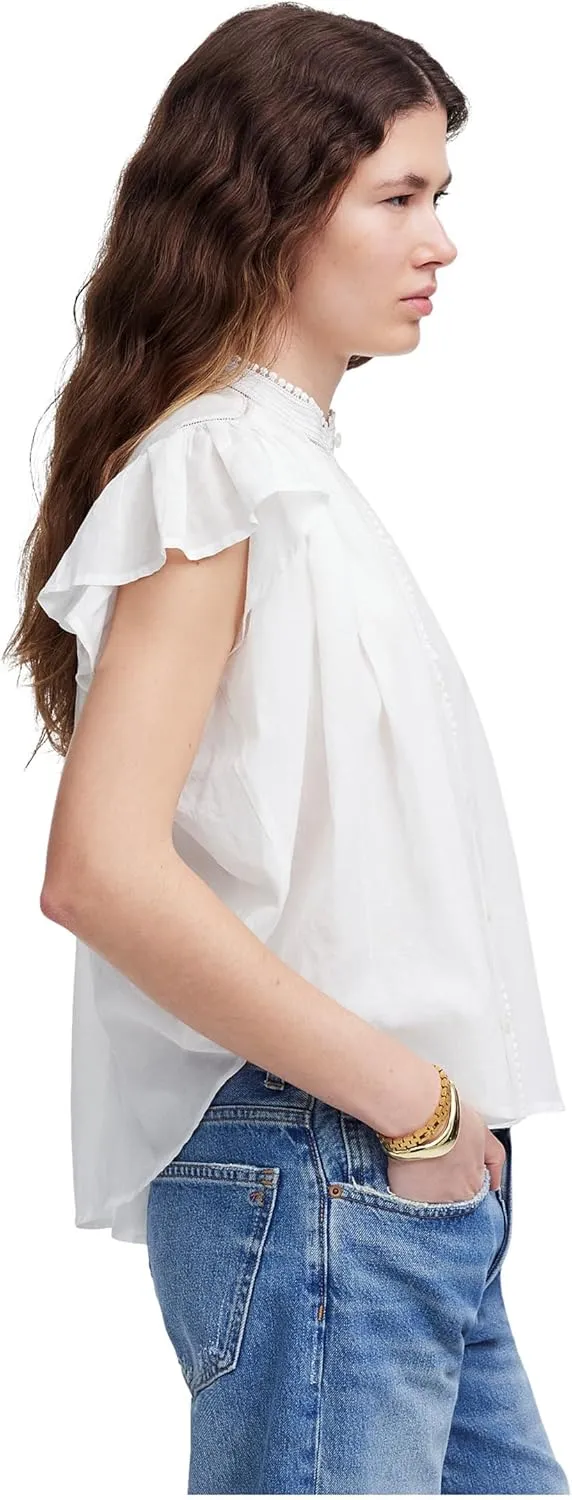 Madewell Women's Alana Top in Cotton Viscose Voile