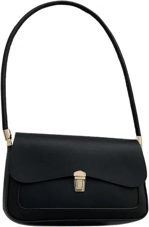 MakeMeChic Women's PU Leather Single Strap Flap Small Square Bag Shoulder Handbags