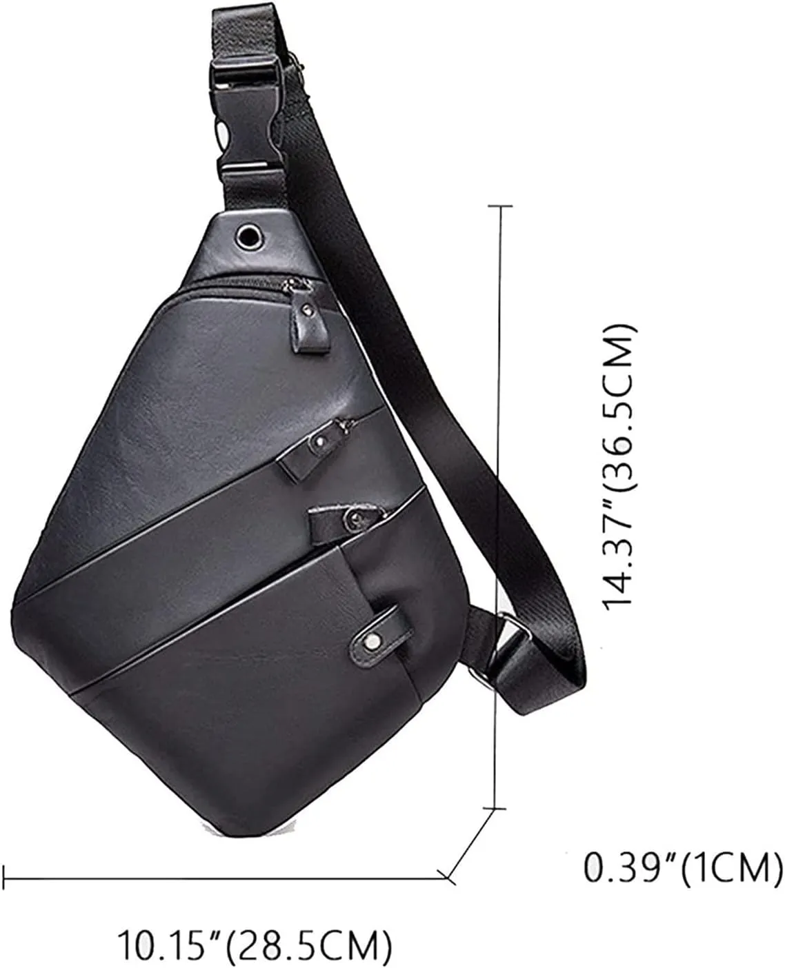 Man Vintage Sling Bag Shoulder Backpack Anti Theft Travel Chest Pack Crossbody Bag Outdoor Rucksack Sports(Black 1)