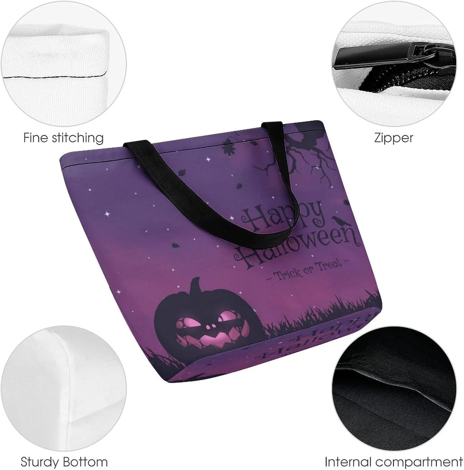 Map Kawaii Hobo Handbags With Zipper Women's Tote Handbags