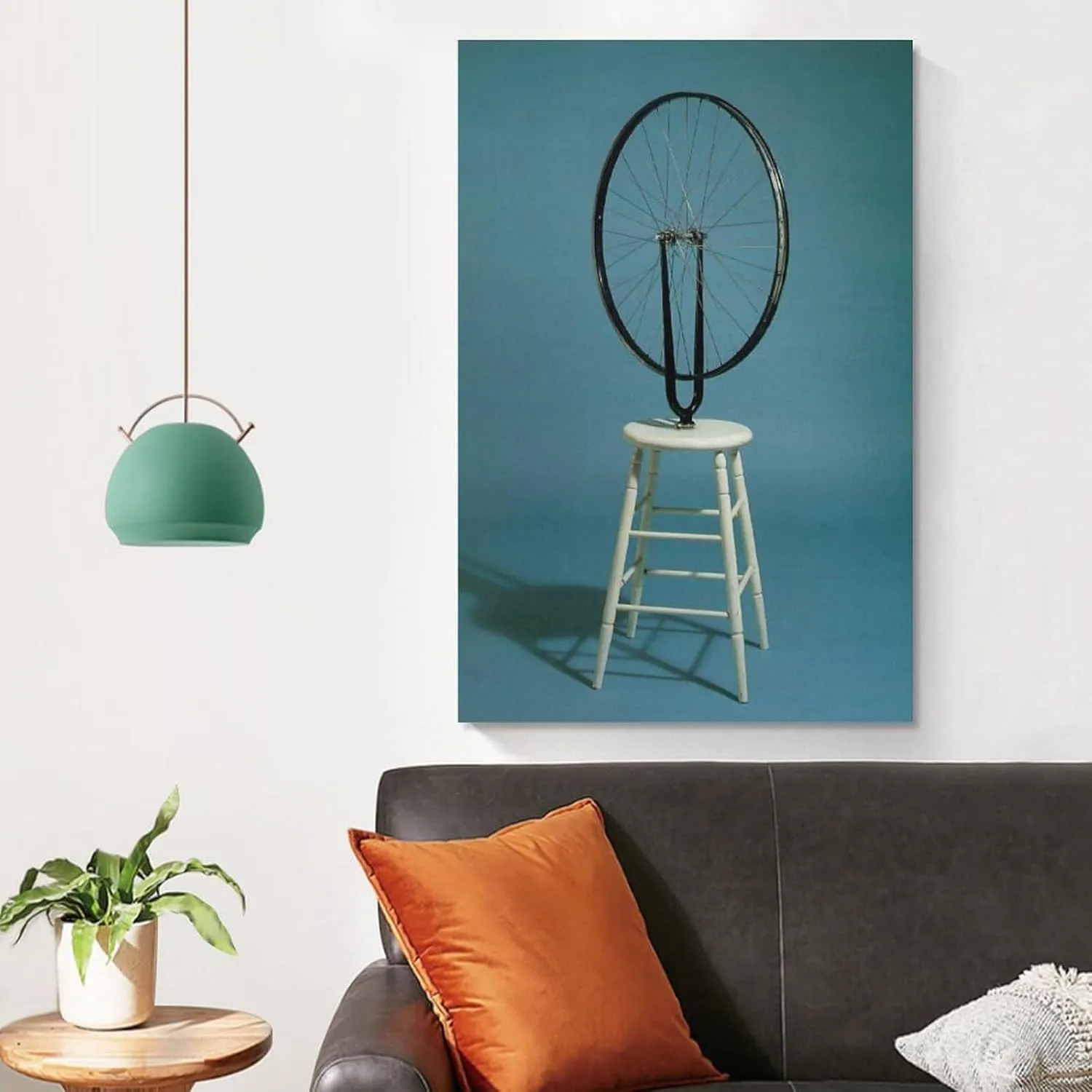 Marcel Duchamp Print Painting Bicycle Wheel Artworks Canvas Poster Room Aesthetic Wall Art Prints Home Modern Decor Gifts Framed-unframed 12x18inch(30x45cm)