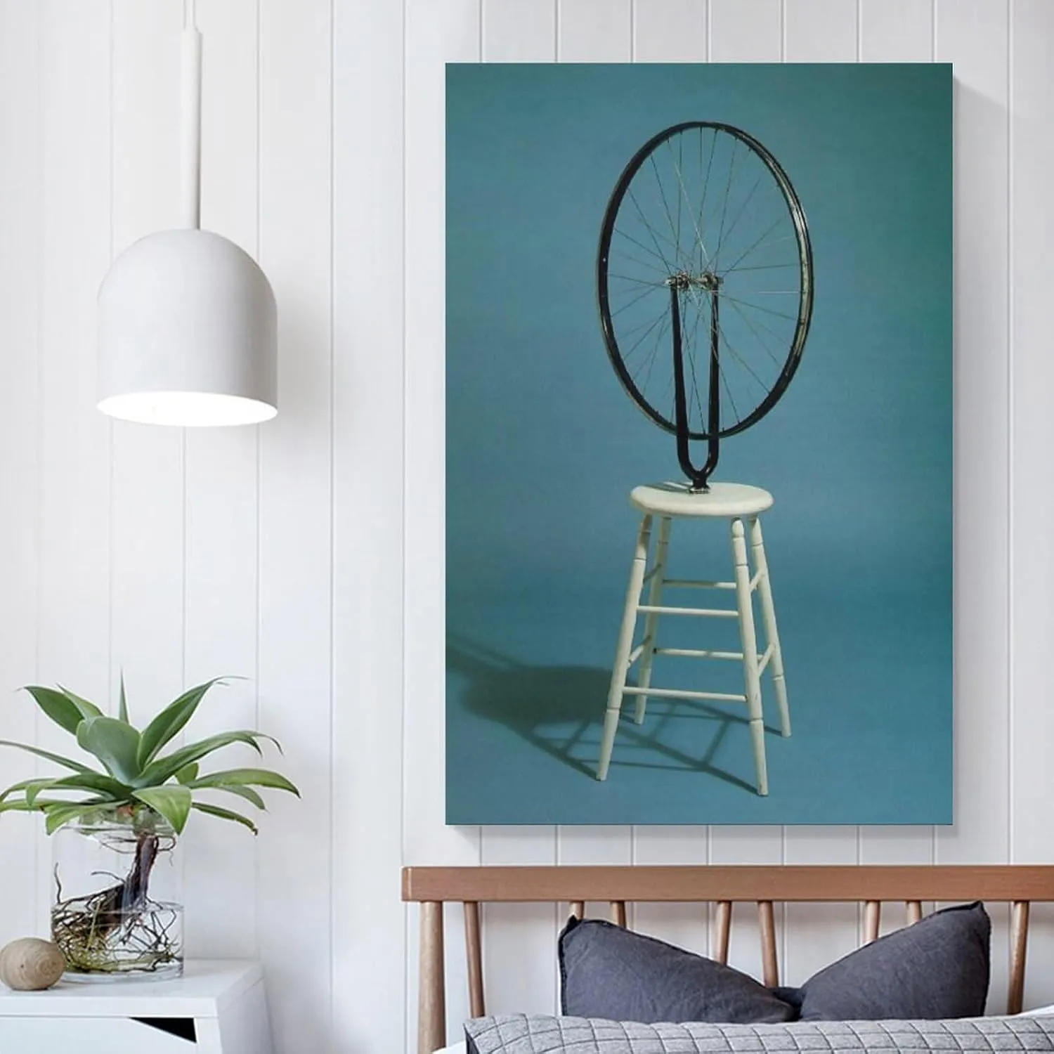 Marcel Duchamp Print Painting Bicycle Wheel Artworks Canvas Poster Room Aesthetic Wall Art Prints Home Modern Decor Gifts Framed-unframed 12x18inch(30x45cm)