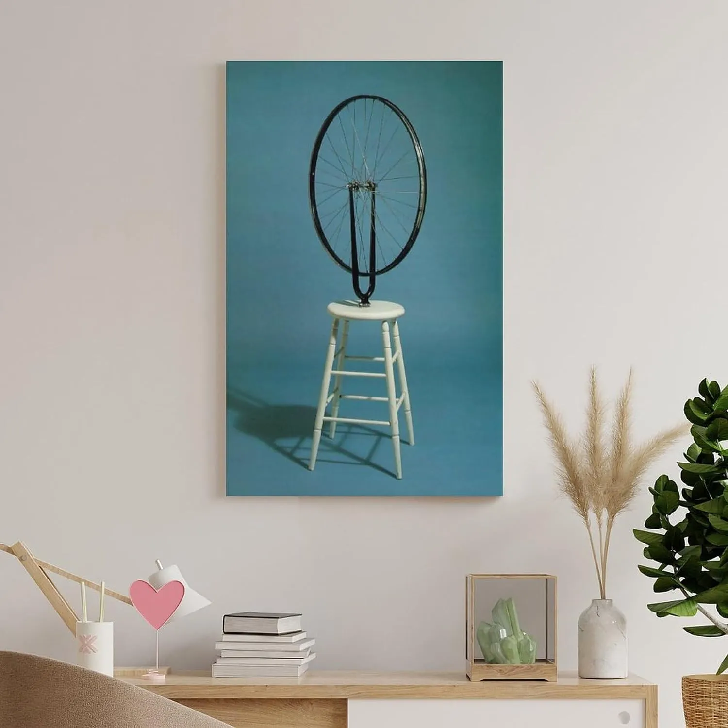 Marcel Duchamp Print Painting Bicycle Wheel Artworks Canvas Poster Room Aesthetic Wall Art Prints Home Modern Decor Gifts Framed-unframed 12x18inch(30x45cm)