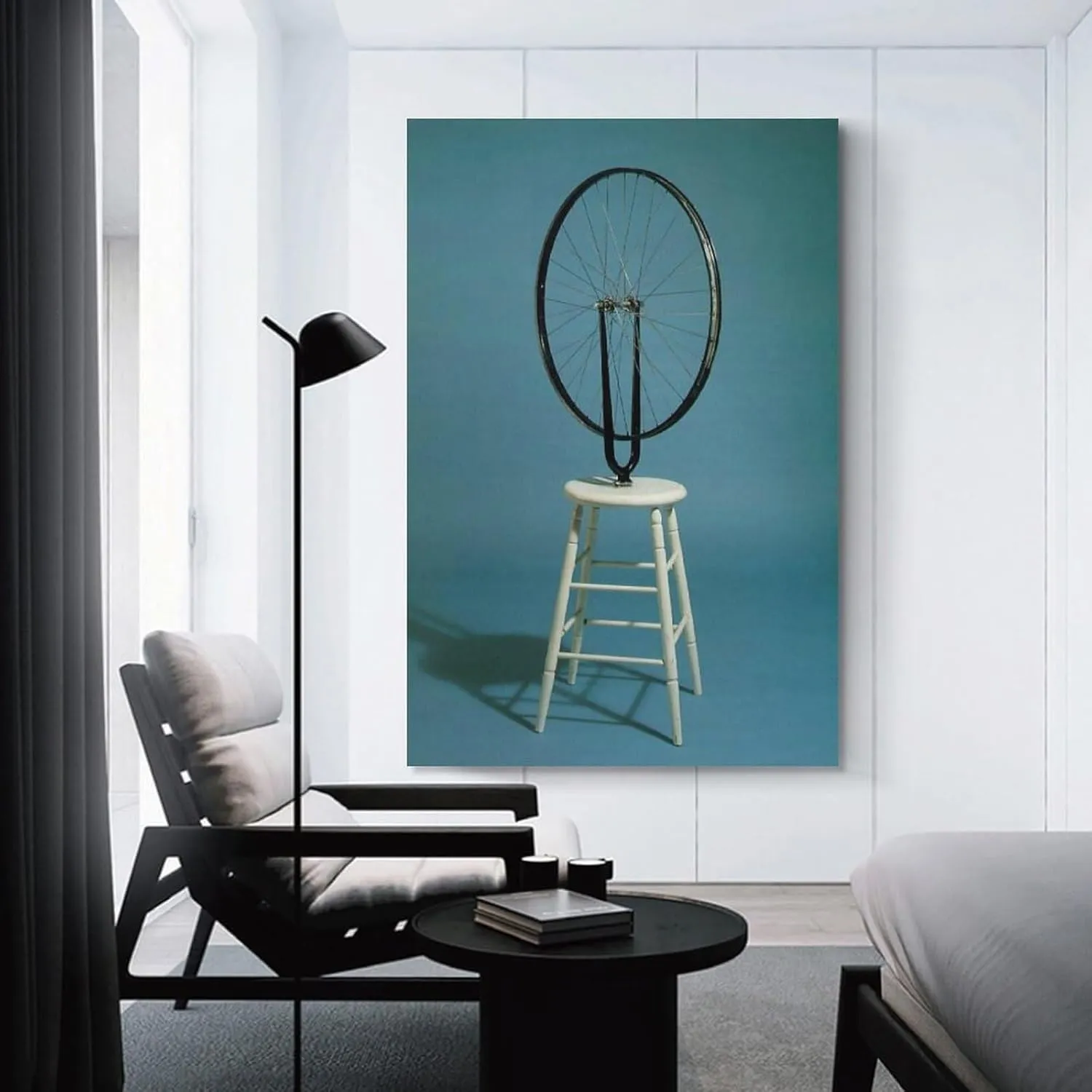 Marcel Duchamp Print Painting Bicycle Wheel Artworks Canvas Poster Room Aesthetic Wall Art Prints Home Modern Decor Gifts Framed-unframed 12x18inch(30x45cm)