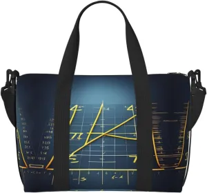 Math Formula yellow Versatile Personal Item Travel Bags for Women - Spacious Duffel Bags for Traveling, Gym Bags for Men