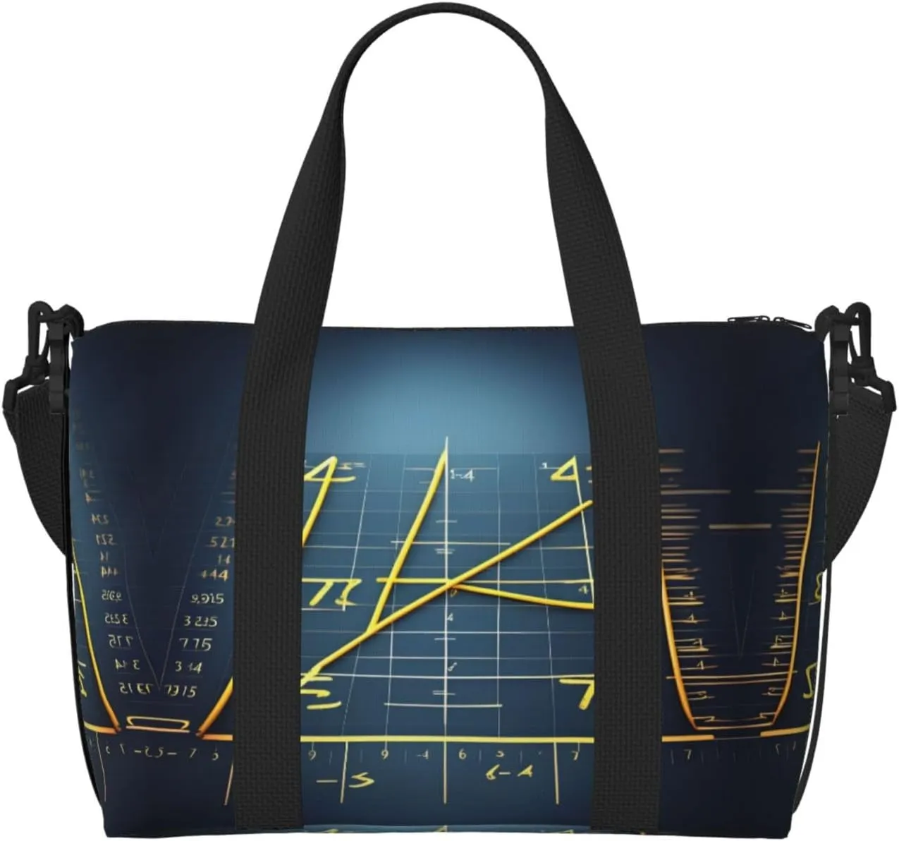Math Formula yellow Versatile Personal Item Travel Bags for Women - Spacious Duffel Bags for Traveling, Gym Bags for Men